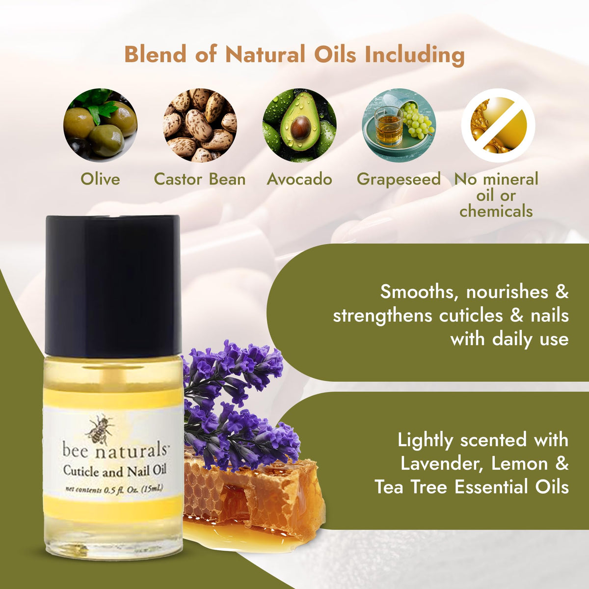 Bee Naturals applicators pen and brush displayed, makes precise application easy