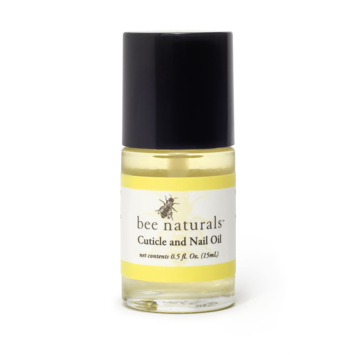 Bee Naturals close-up oil drop texture on fingertip, highlights fast absorption