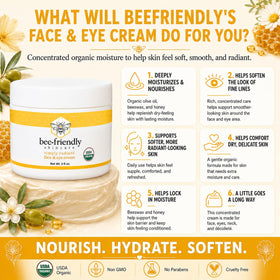 BeeFriendly open jar revealing rich cream texture and concentrated hydration