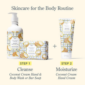 Beekman 1802 unwrapped bar beside a shell for natural styling