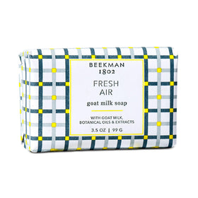 Beekman 1802 front packaging showing Fresh Air bar and benefits