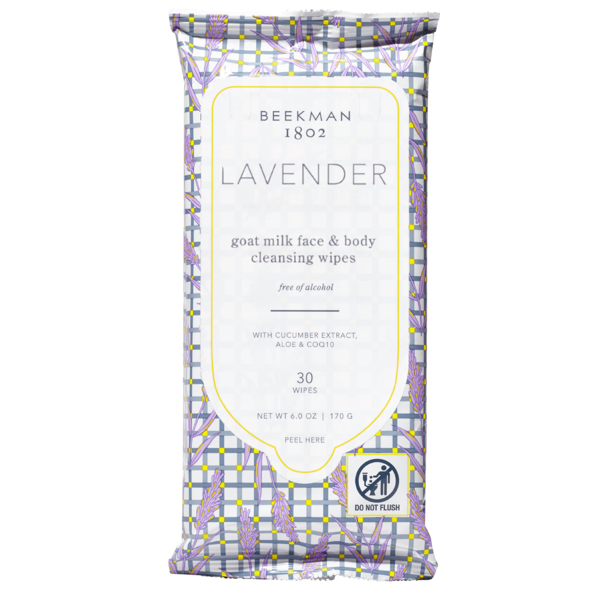 Beekman 1802 front packaging showing lavender pouch and 30-count convenience