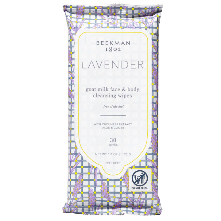 Beekman 1802 front packaging showing lavender pouch and 30-count convenience