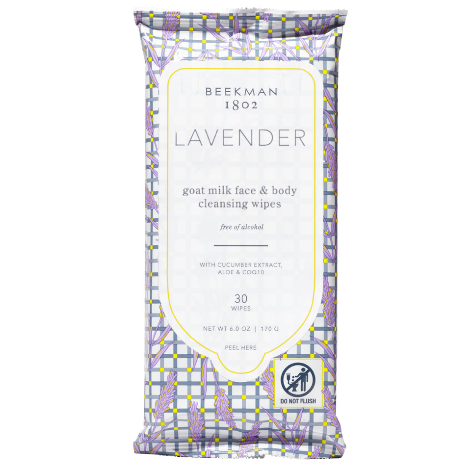 Beekman 1802 front packaging showing lavender pouch and 30-count convenience
