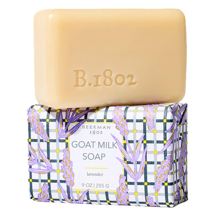 Beekman 1802 front packaging showing lavender bar and benefits
