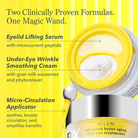 Beekman 1802 under eye cream jar top view highlights nourishing texture and hydration
