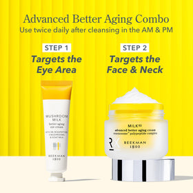 Beekman 1802 jar staged in bathroom lifestyle, suggests daily routine integration