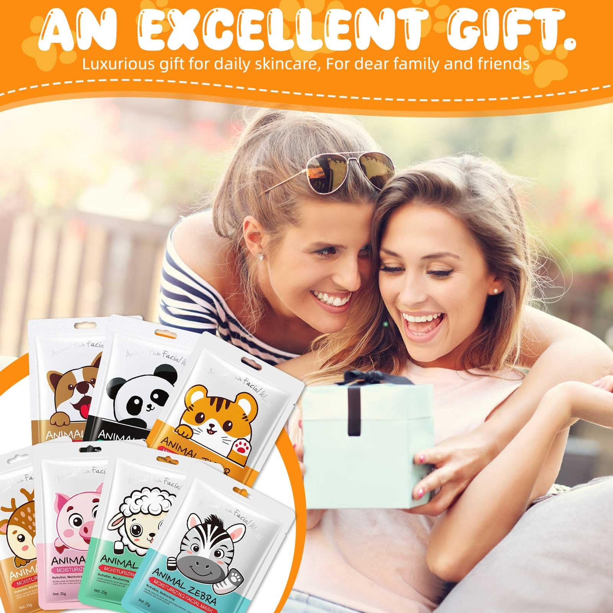 Beenefits seven animal designs displayed for mix-and-match gifting
