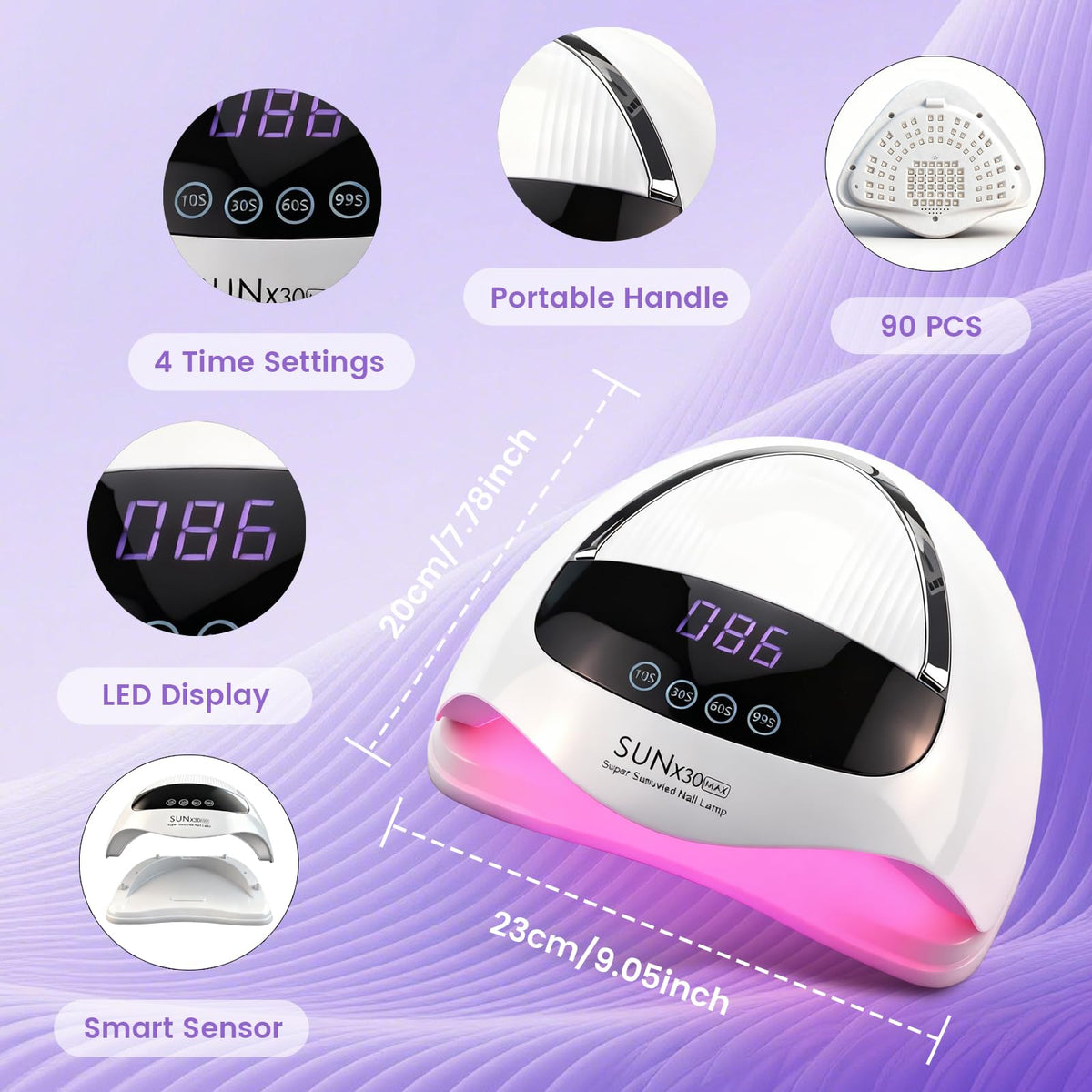 BEENLE close detail of 90 LEDs illustrating even light distribution benefit
