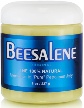 Beesaluxe Beesalene jar front view showing natural balm and clean labeling benefit