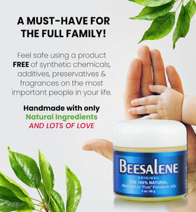 Beesaluxe Beesalene used to remove eye makeup showing gentle, efficient cleansing
