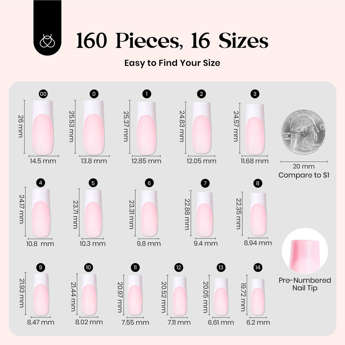 beetles full 160-piece layout with 16 sizes for quick selection