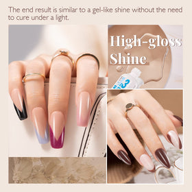beetles activator application on nail demonstrating quick layer hardening
