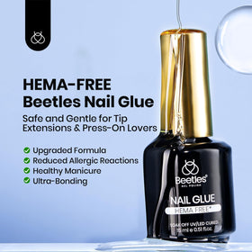 Beetles applying gel with brush to tip demonstrating easy, neat placement
