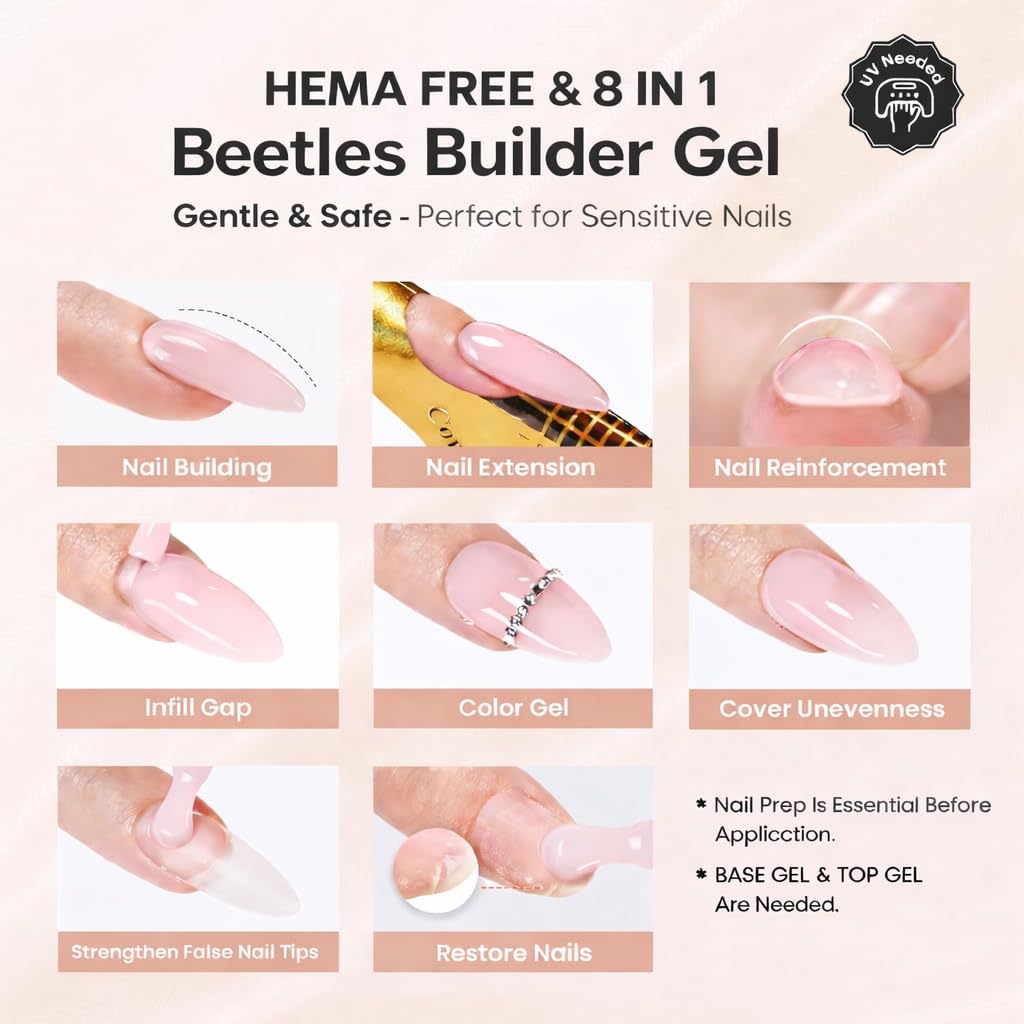 Beetles Gel Polish close-up of gel being shaped to create a durable apex