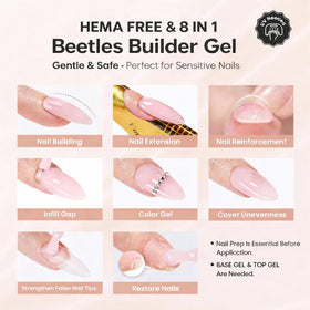 Beetles Gel Polish close-up of gel being shaped to create a durable apex