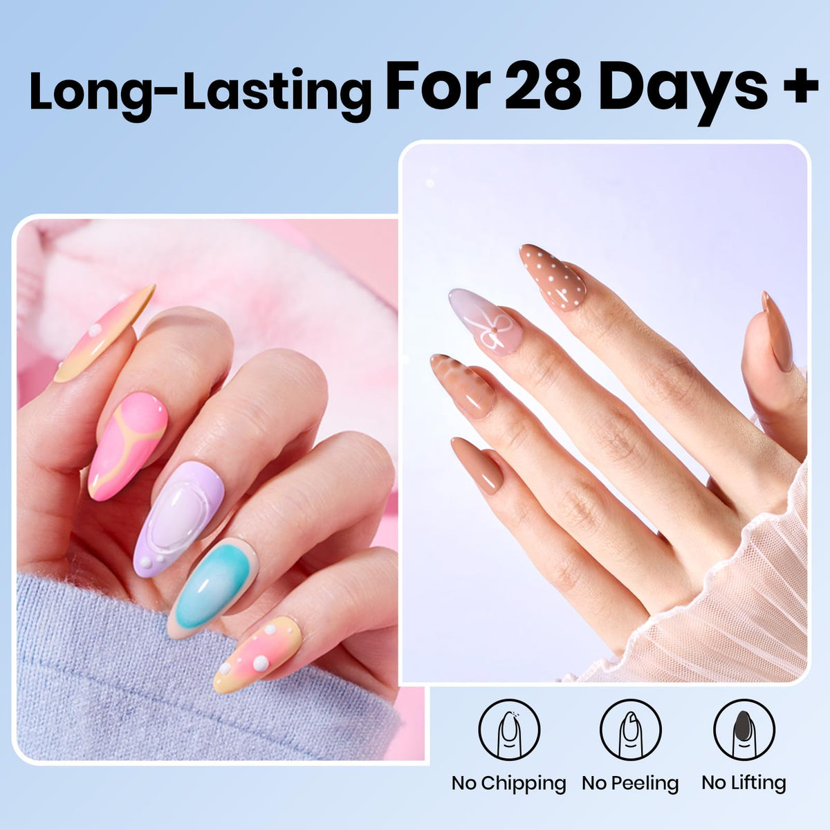 beetles application under led lamp illustrating easy curing and fast manicure workflow