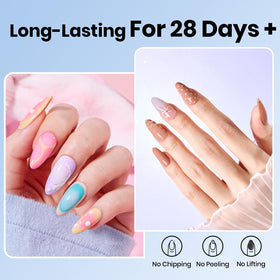 beetles application under led lamp illustrating easy curing and fast manicure workflow