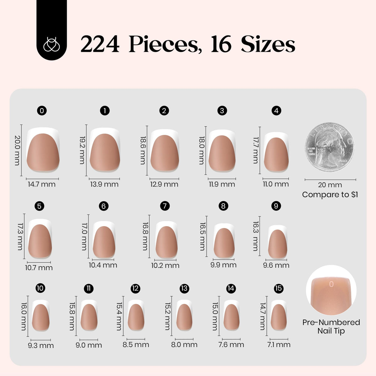 Beetles hands applying a press-on with adhesive tab for quick wear