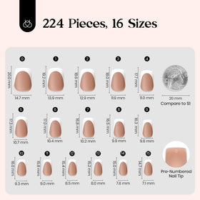 Beetles hands applying a press-on with adhesive tab for quick wear