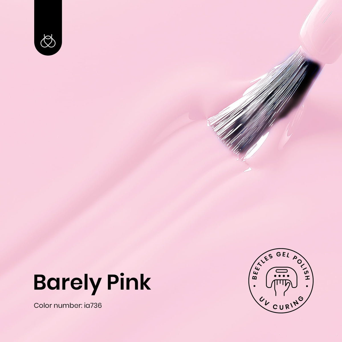 beetles Barely Pink brush stroke showing smooth application and true soft-pink shade