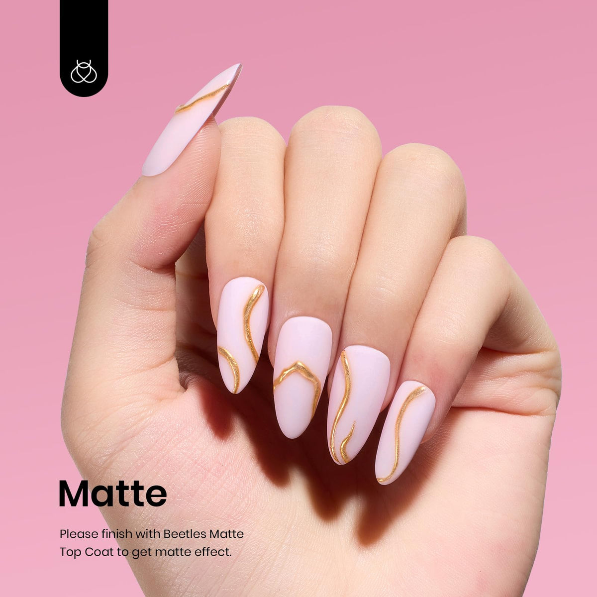 beetles Barely Pink being applied in a salon setting showing even coverage and professional finish