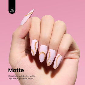beetles Barely Pink being applied in a salon setting showing even coverage and professional finish