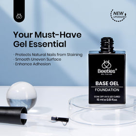 Beetles Gel Base Coat brush stroke demonstrating smooth application and control