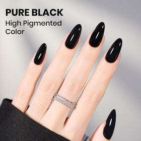 beetles Gel Polish application closeup on nail showing even glide and precise line control
