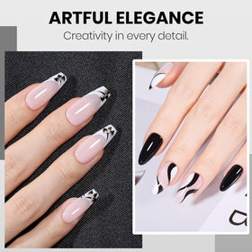 beetles Gel Polish French tip demo showing crisp white tips and long-lasting glossy finish
