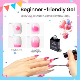 Beetles Blooming Gel in use with brush guiding pigment to create blooms efficiently