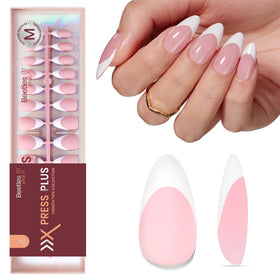 Beetles press on nails front packaging showing 210-piece kit and benefit of variety