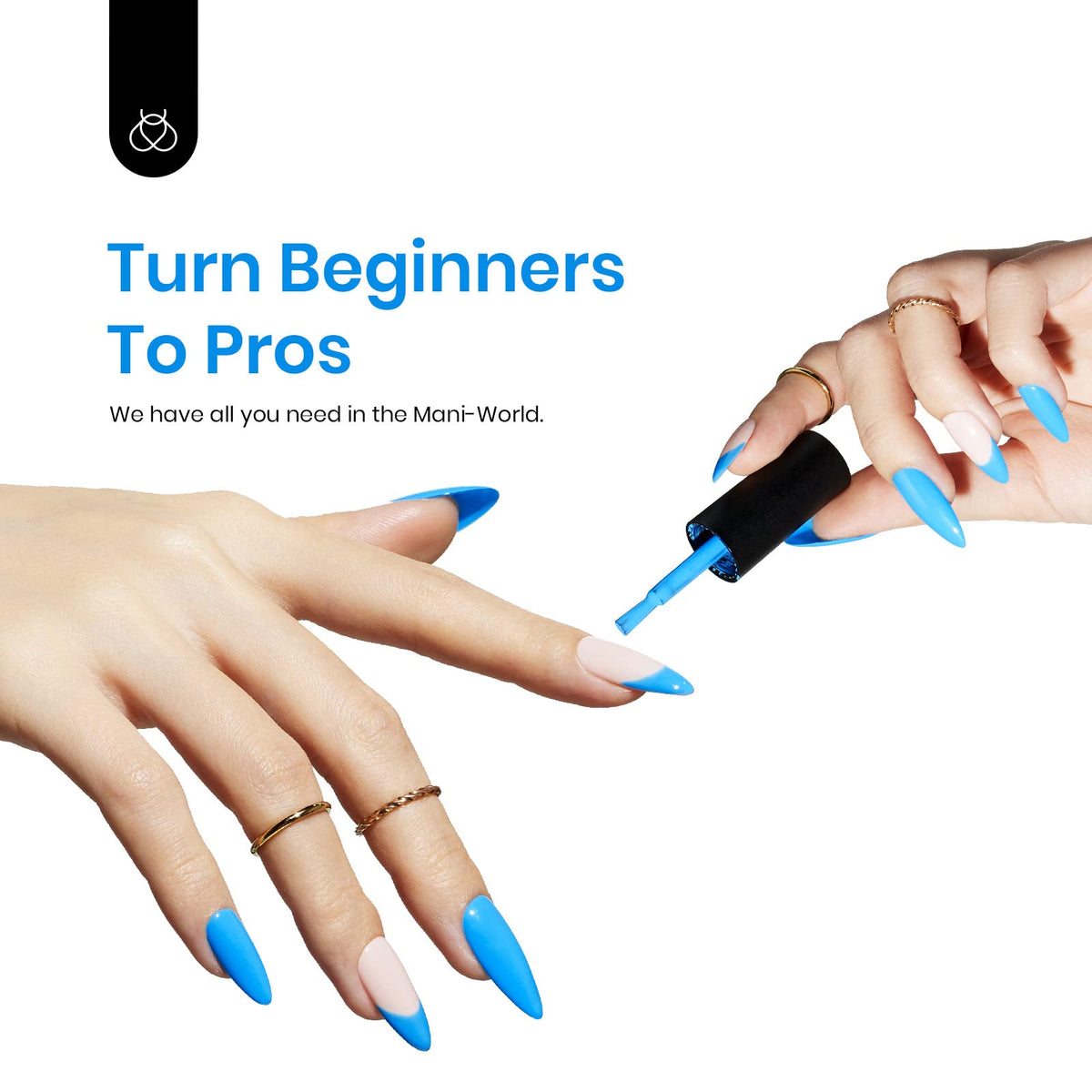 beetles blue polish displayed in salon setting showing professional finish