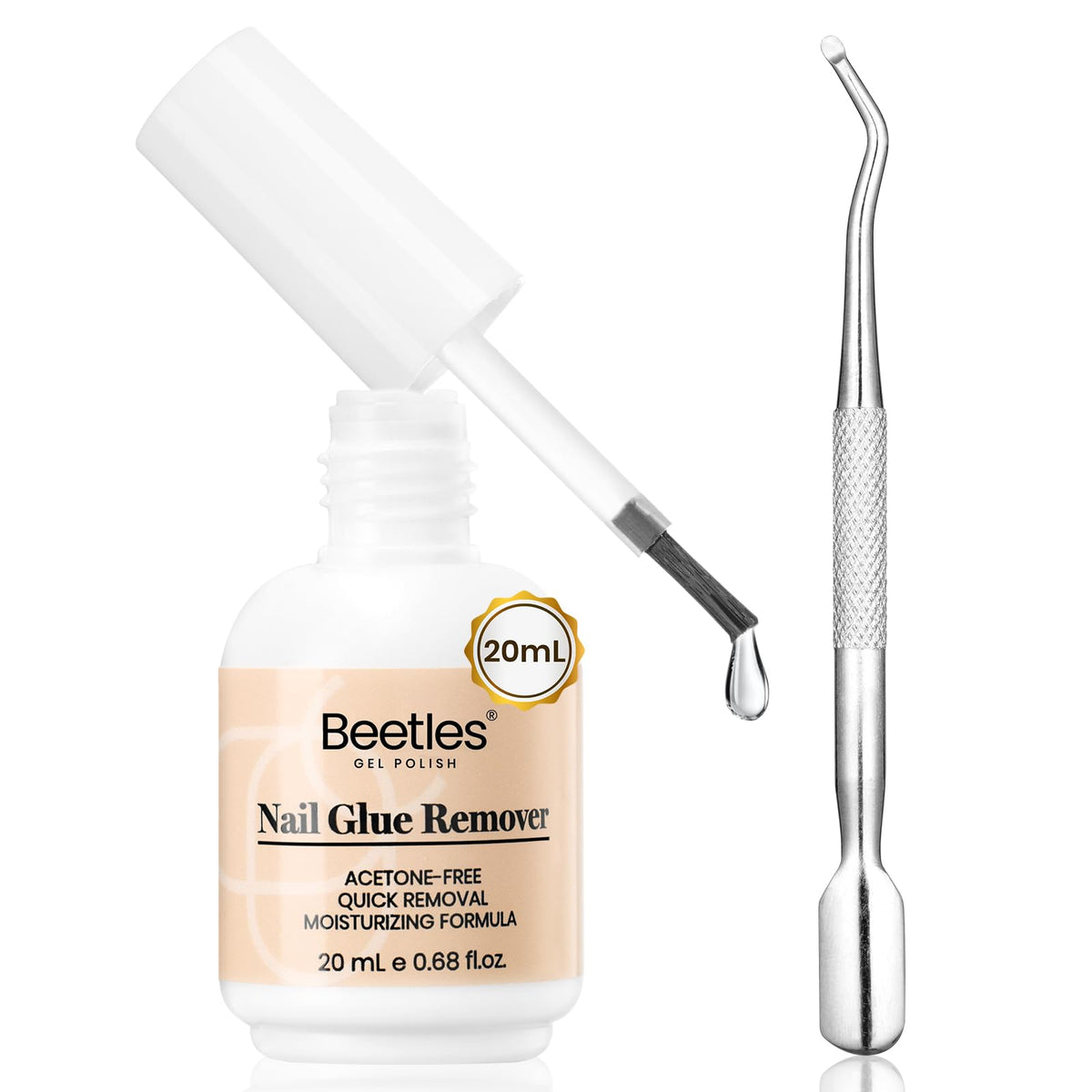 beetles gel polish bottle front showing label and 20ml capacity for tidy storage