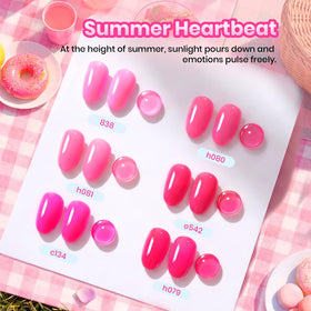 Beetles bottles lineup six shades illustrating color variety and choice