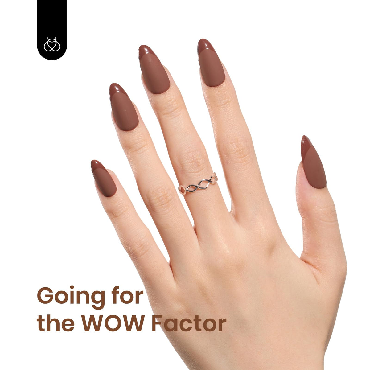 Beetles nail wheel swatch of chocolate coffee shade d480 showing true color and gloss