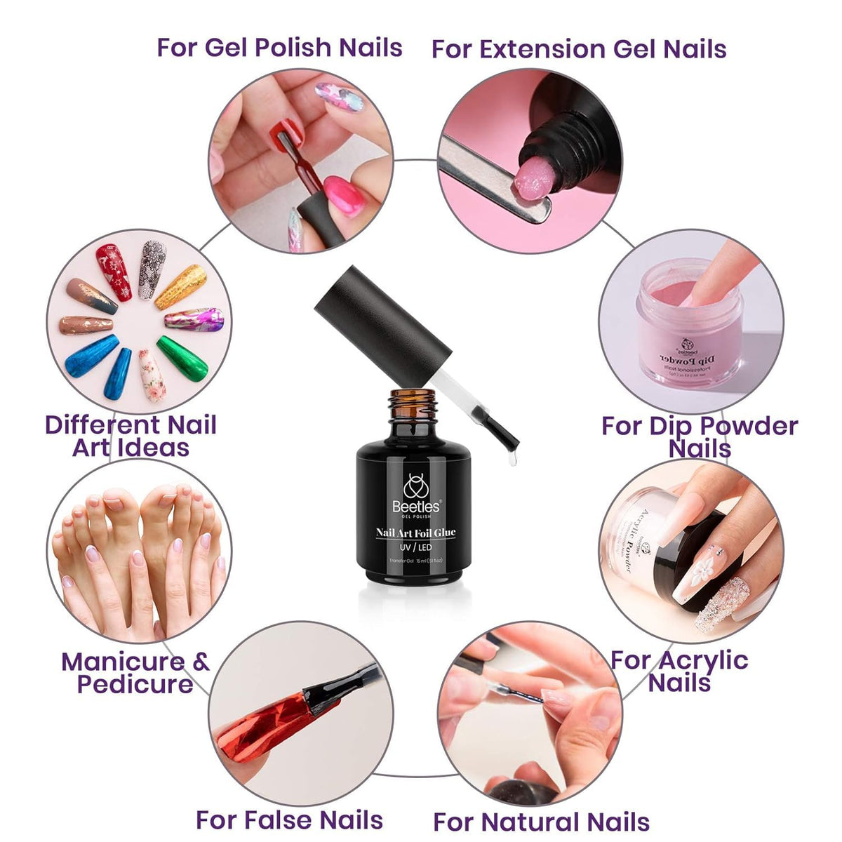 Beetles built-in brush applicator delivering an even coat for precise control