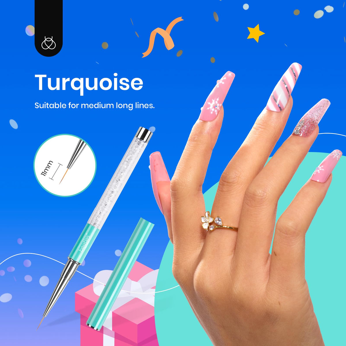 beetles brush in use painting fine nail art with control