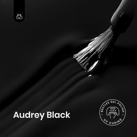 Beetles brush stroke of Audrey Black pigment showing smooth, opaque coverage