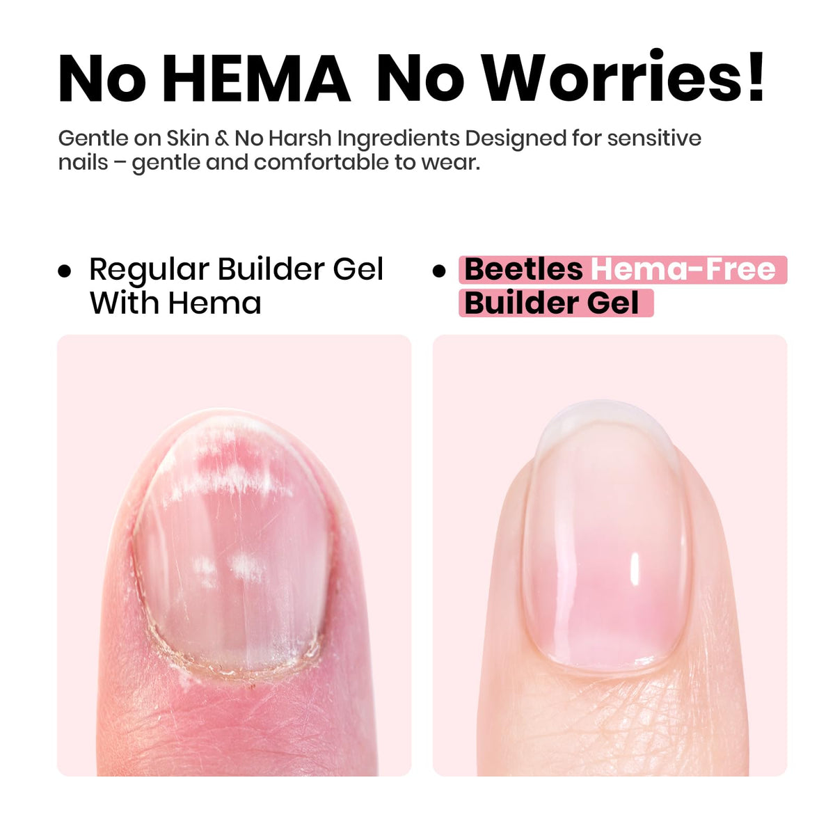 Beetles Builder Gel clear bottle close-up showing viscous gel for easy apex sculpting