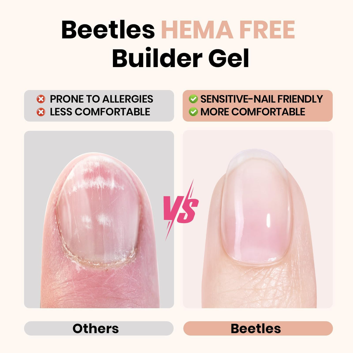 Beetles Gel Polish clear and nude builder gel bottles demonstrating shade options