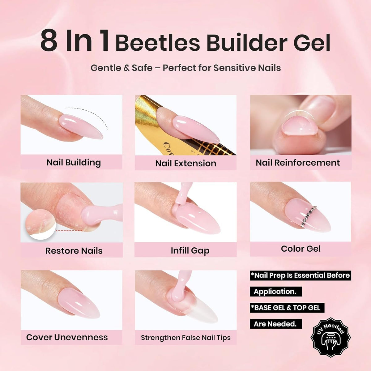 Beetles Gel Polish cured apex detail showing durable, glossy finish benefit