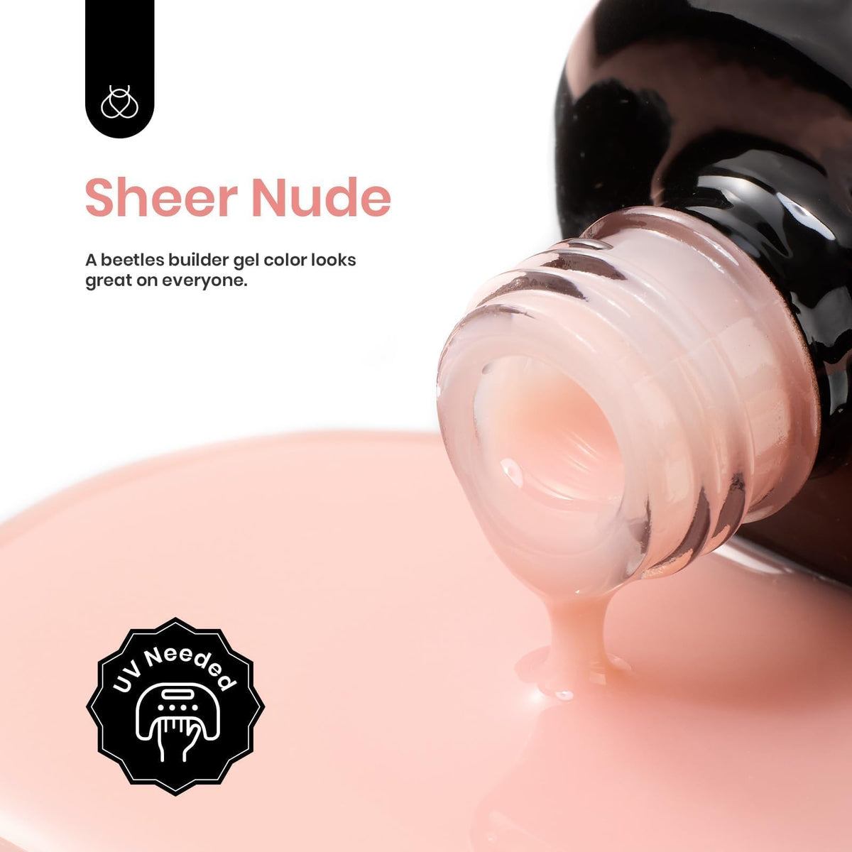 Beetles Gel Polish cured nail apex showing strengthened natural-looking arch benefit