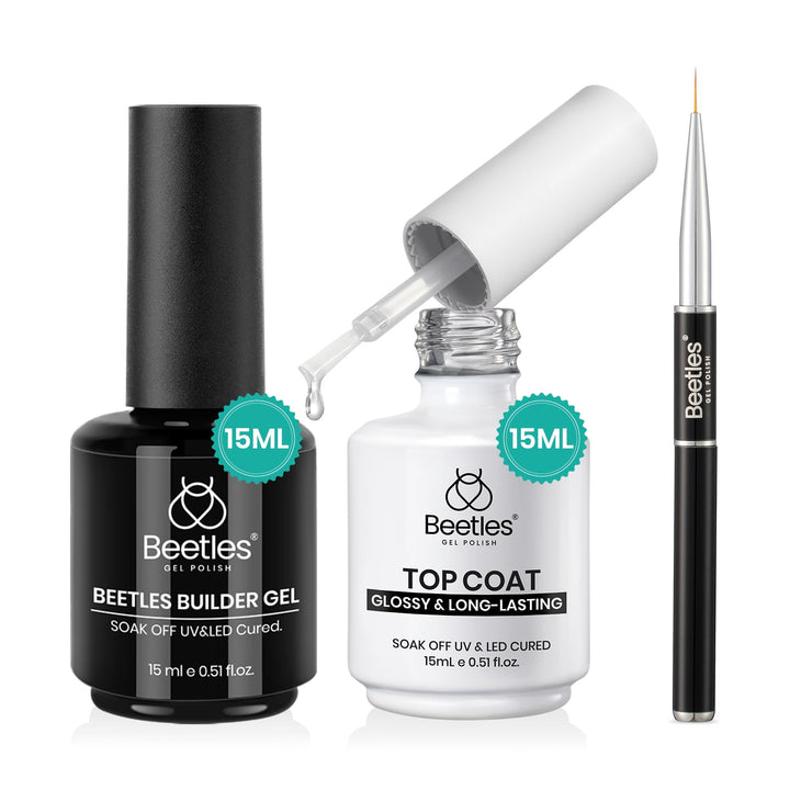 beetles front packaging showing builder gel kit and ease of professional use