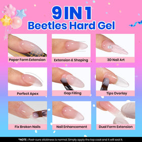 beetles builder gel jars opened showing smooth gel texture for precise shaping
