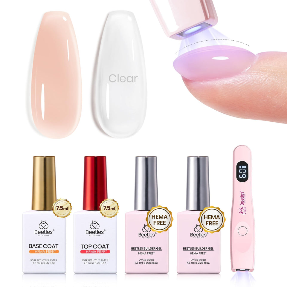 Beetles Gel Polish front packaging showing full builder gel kit benefits