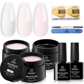 beetles builder gel manicured hands in party setting highlighting long-wear beauty