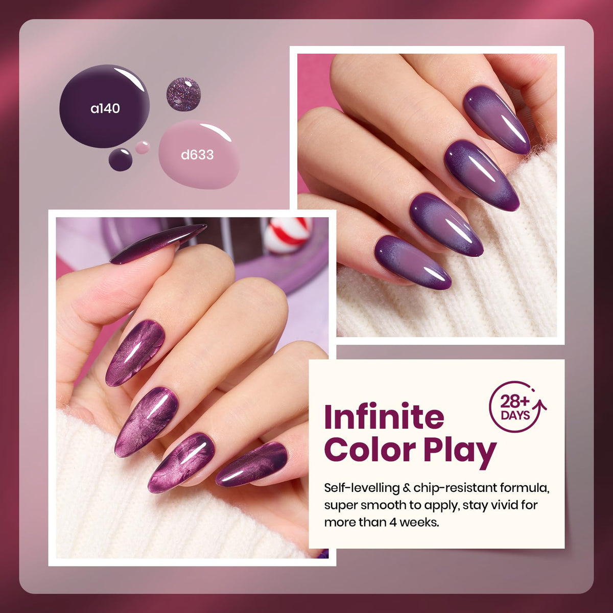 beetles magnet producing cat-eye stripe on purple gel, highlights dramatic magnetic effect