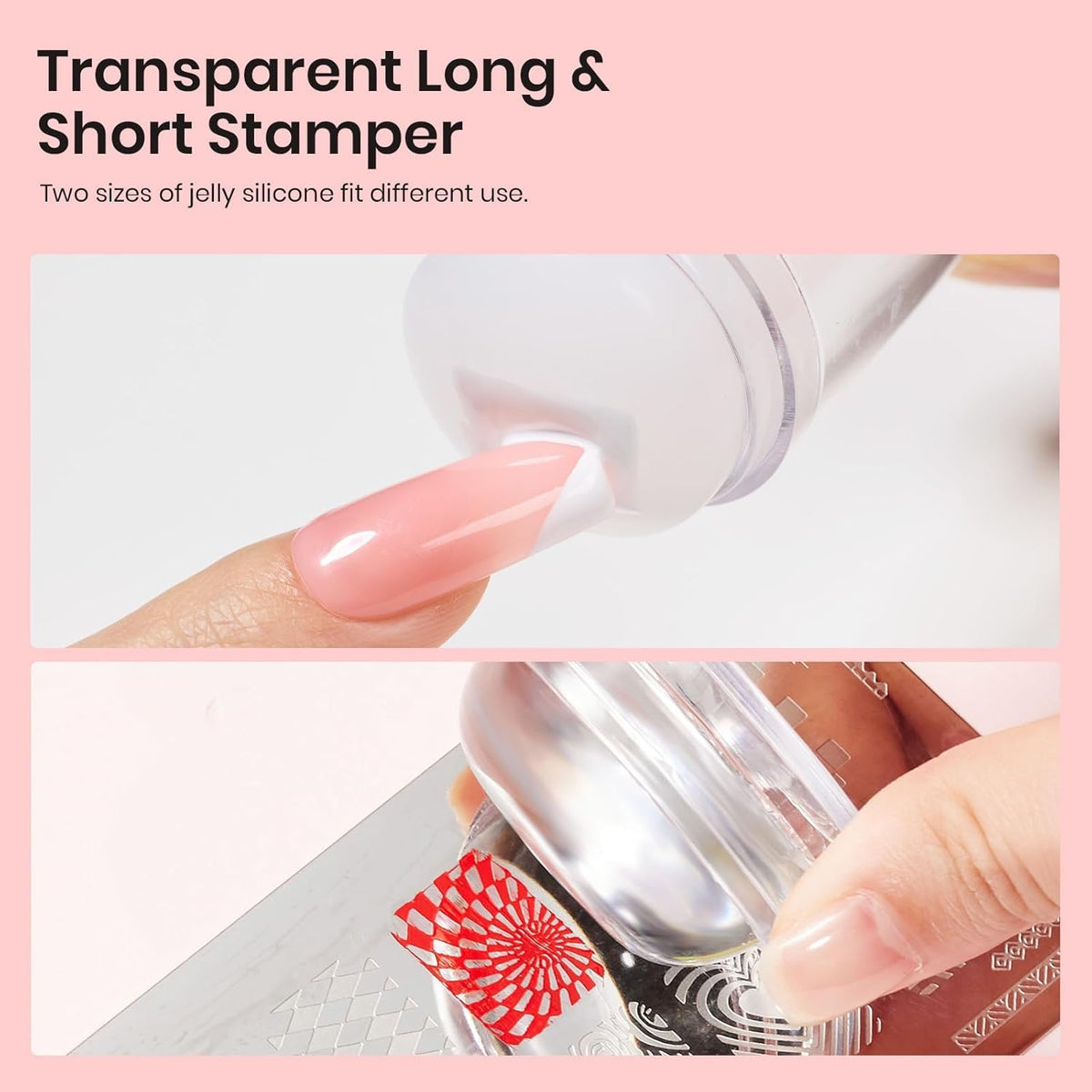 Beetles clear body grip detail for comfortable, visible stamping