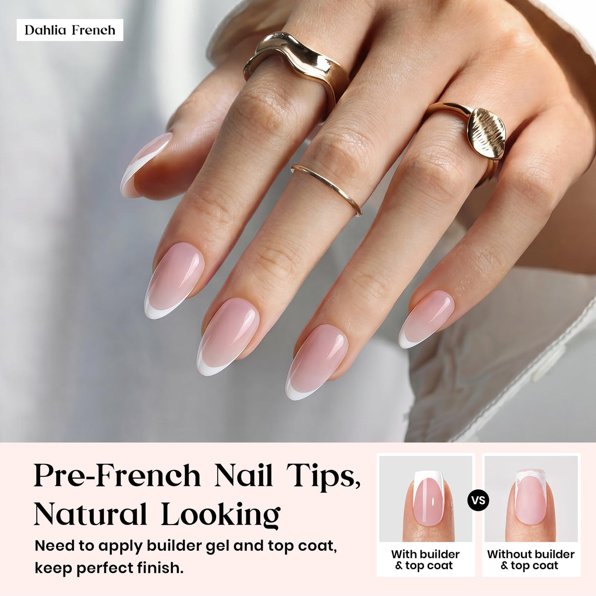 Beetles close-up of micro French tip detail for precise salon look